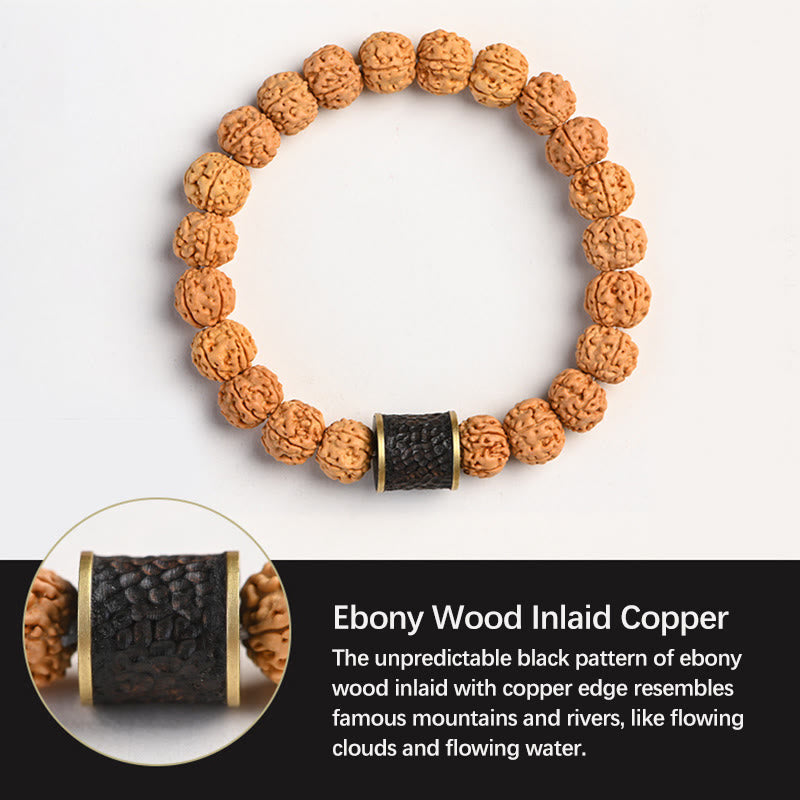 Wear FengShui Tibet Rudraksha Bodhi Seed Wealth Auspiciousness Bracelet
