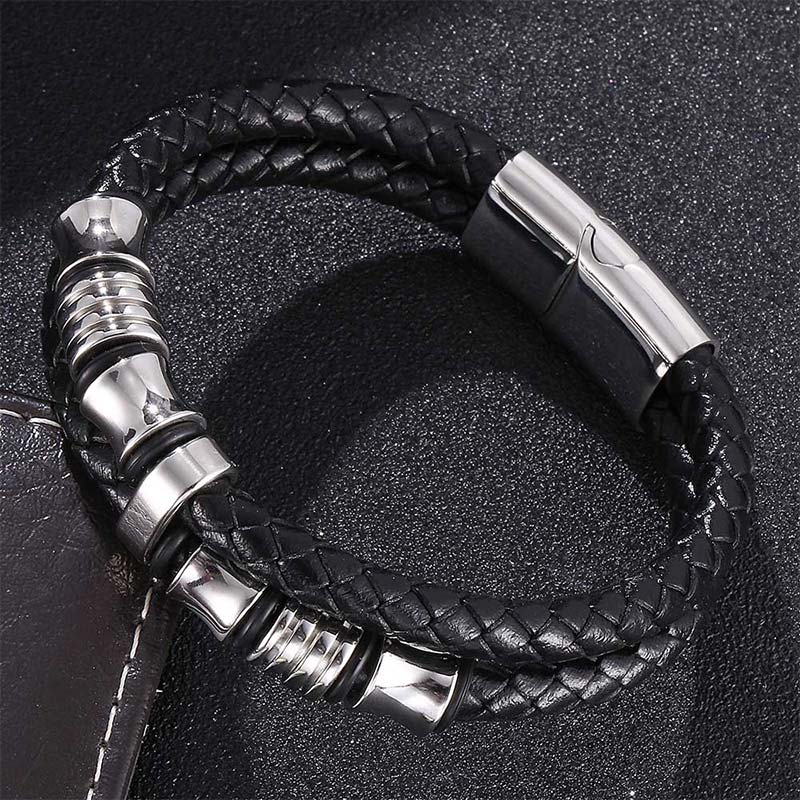 Wear FengShui Layered Leather Weave Fortune Bracelet