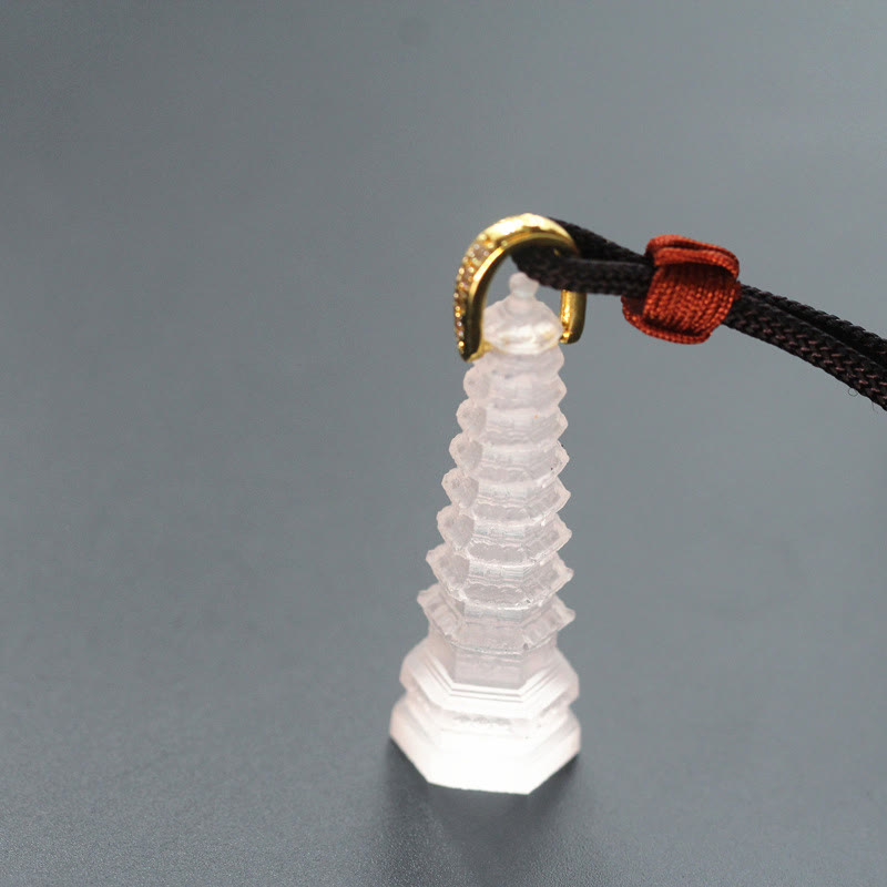 Wear FengShui Liuli Ancient Pagoda Wisdom Necklace