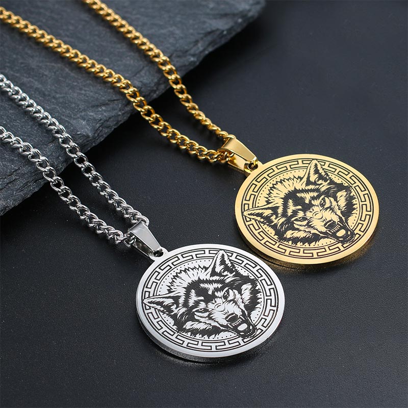 Wear FengShui Animal Titanium Steel Chain Necklace Protection Pendant