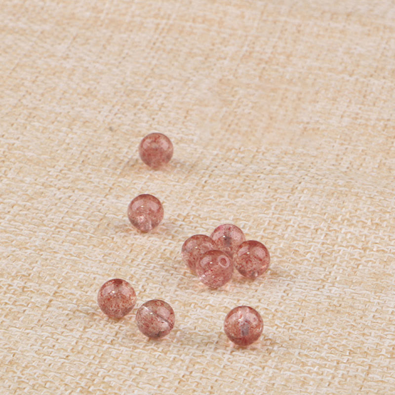 Wear FengShui Natural Garnet Strawberry Quartz Calm Bracelet