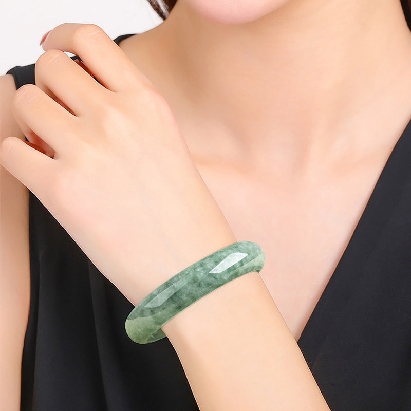 Wear FengShui Natural Jade Luck Wealth Bangle Bracelet