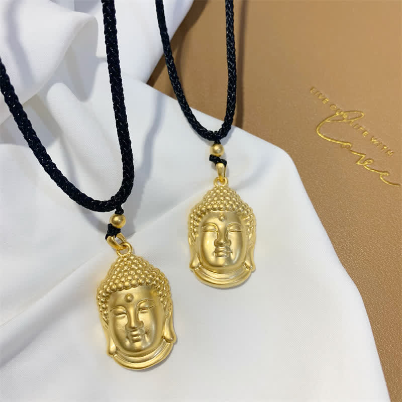 Wear FengShui Gold Buddha Copper Wealth Necklace Pendant