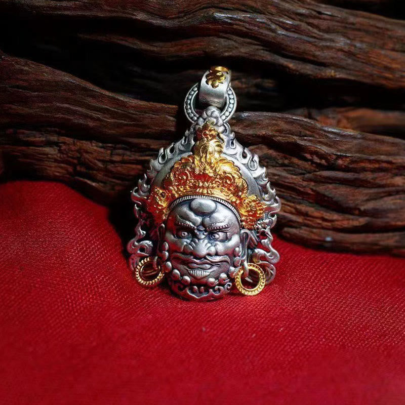Wear FengShui Yellow God of Wealth Amulet Copper Luck Necklace Pendant