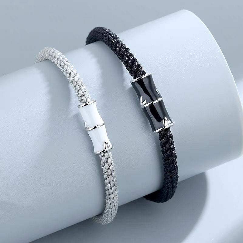 Wear FengShui Bamboo Pattern Healing Couple Rope Bracelet