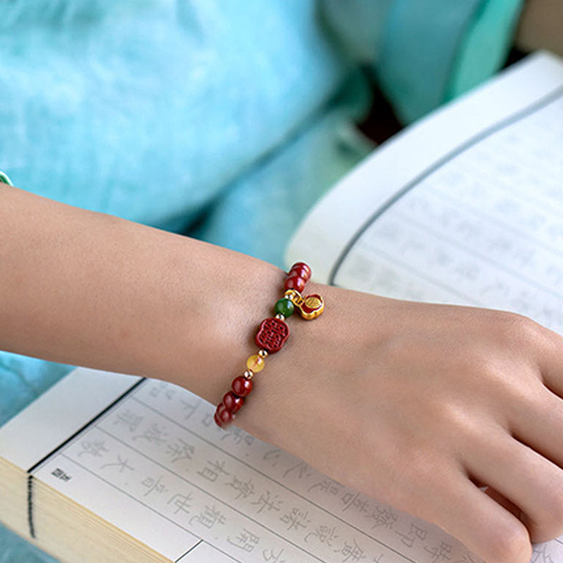 Wear FengShui Cinnabar Happiness Calm Bracelet