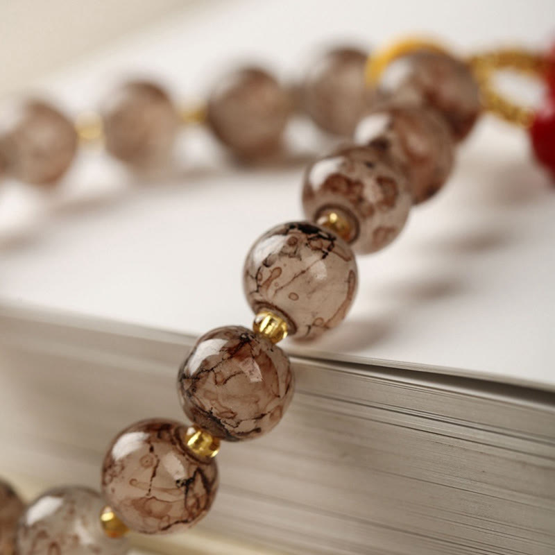 Wear FengShui Liuli Glass Bead Blessing Harmony Bracelet