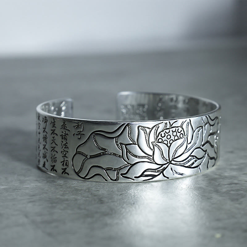 Wear FengShui Tibetan Lotus White Copper Luck Bracelet