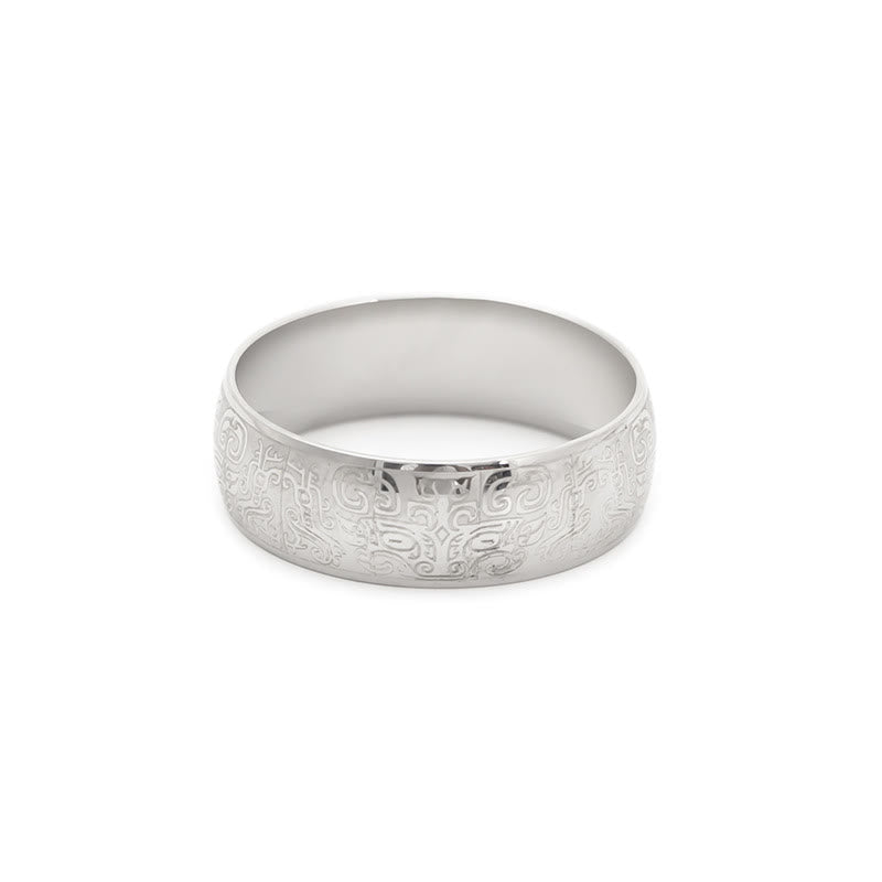 Wear FengShui Lucky Mythological Creature Taotie Wealth Titanium Steel Ring