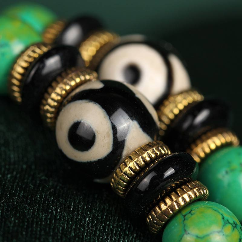 Wear FengShui Tibetan Turquoise Mala Balance Necklace Bracelet