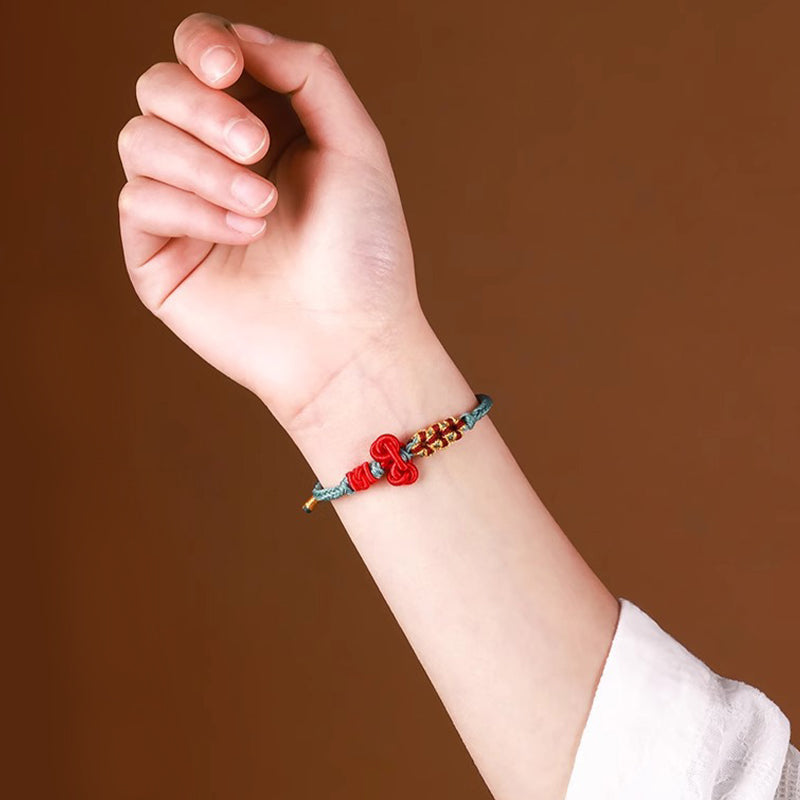 Wear FengShui Handmade Wenchang Knot Luck Strength Braided Rope Bracelet