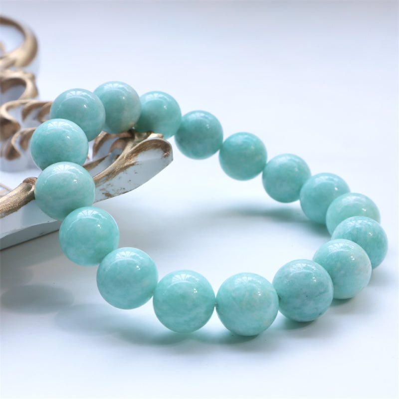 Wear FengShui Natural Amazonite Beads Healing Confidence Bracelet