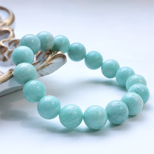 Wear FengShui Natural Amazonite Beads Healing Confidence Bracelet