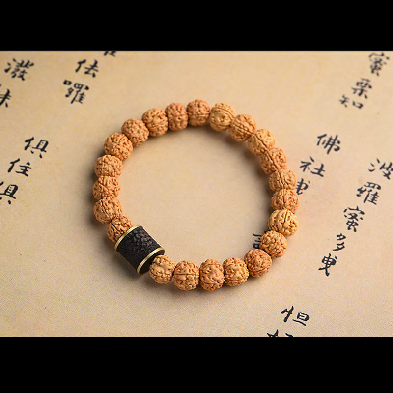 Wear FengShui Tibet Rudraksha Bodhi Seed Wealth Auspiciousness Bracelet