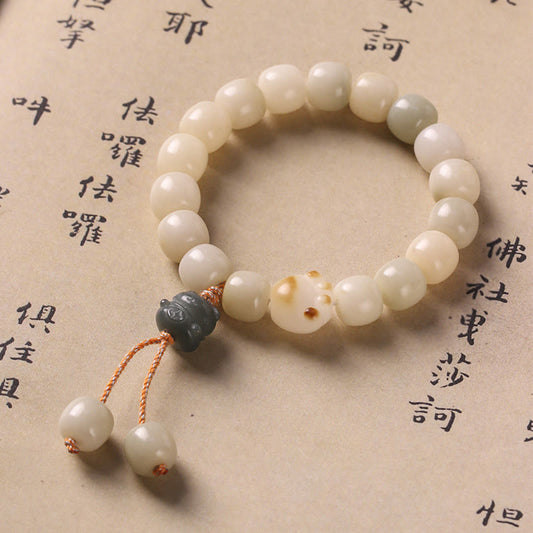 Wear FengShui Lucky Cat Bodhi Seed Cat Paw Peace Bracelet