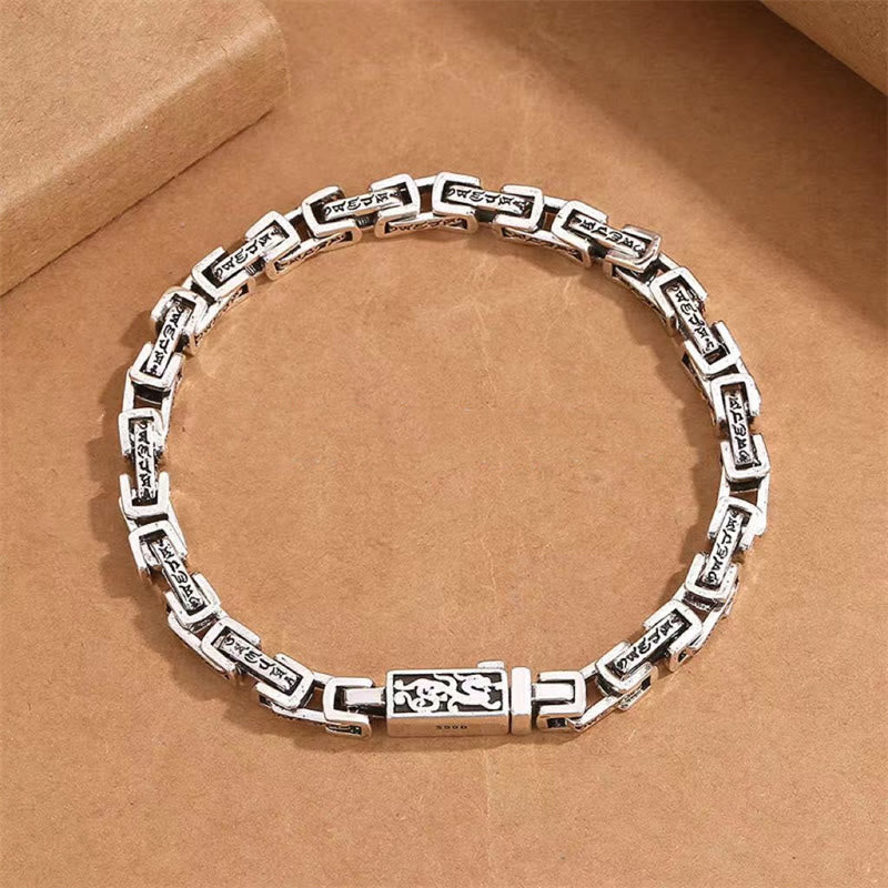 Wear FengShui Dragon Om Mani Padme Hum Engraved Copper Luck Success Bracelet
