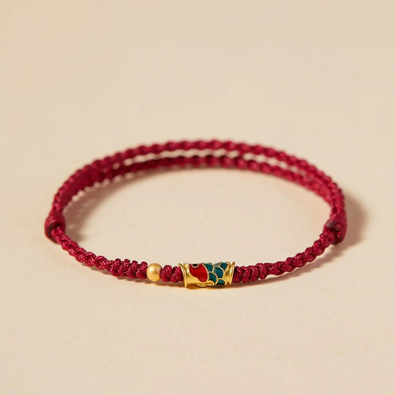 Wear FengShui Handcrafted Koi Fish Wealth Prosperity Braided Rope Bracelet