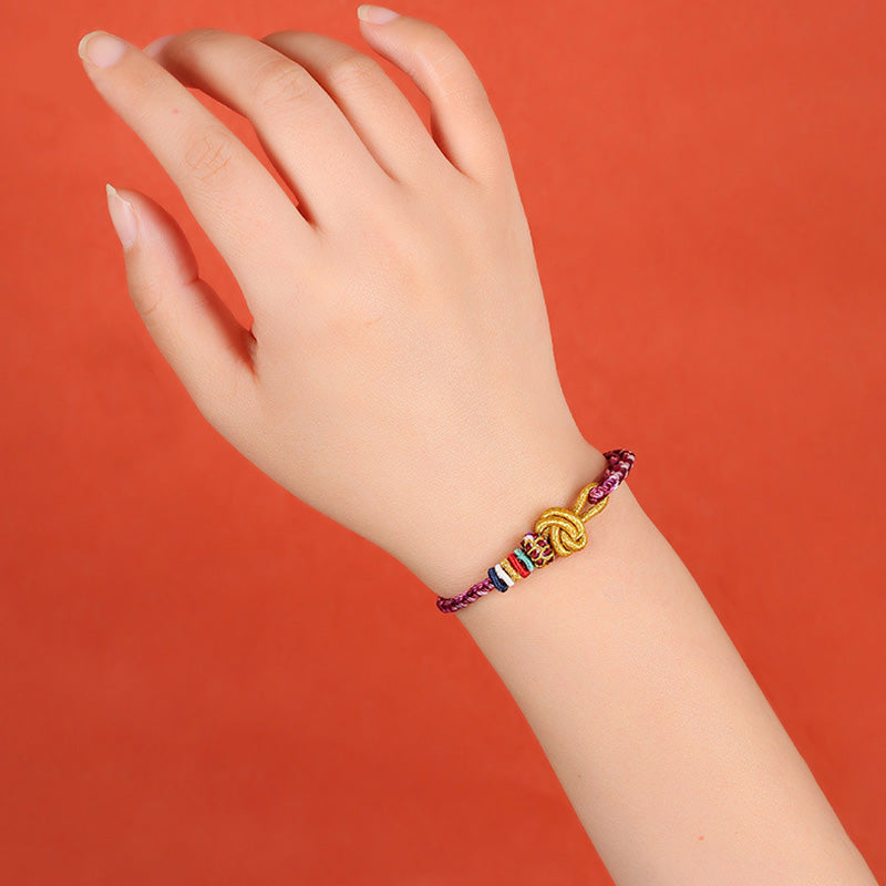 Wear FengShui Handmade Dunhuang Colorful Rope Protection Braid String Bracelet