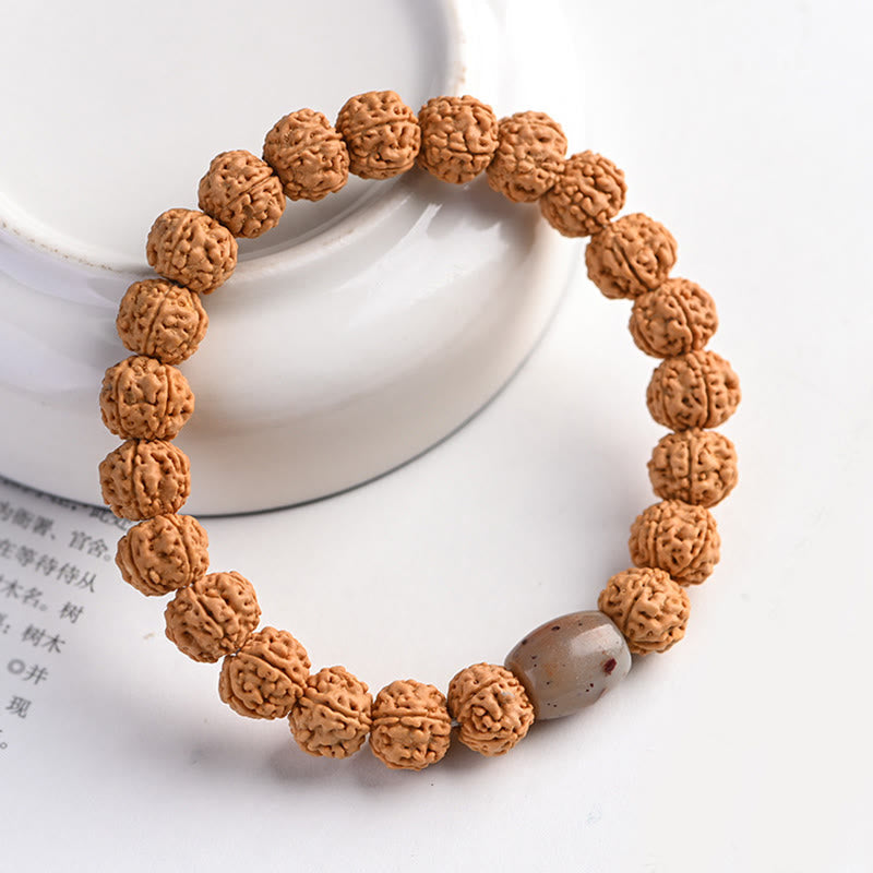 Wear FengShui Tibet Rudraksha Bodhi Seed Wealth Auspiciousness Bracelet