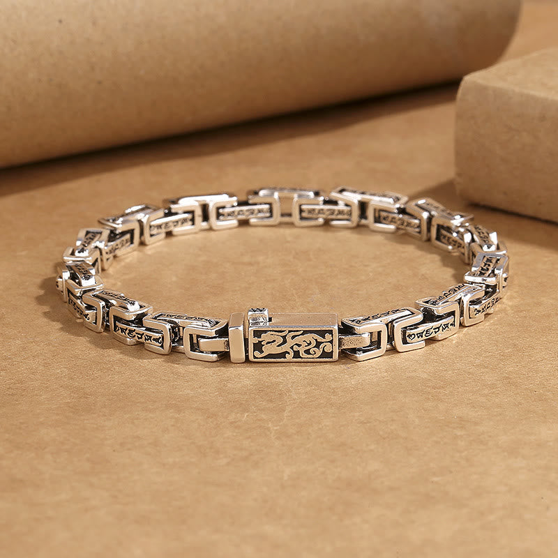 Wear FengShui Dragon Om Mani Padme Hum Engraved Copper Luck Success Bracelet