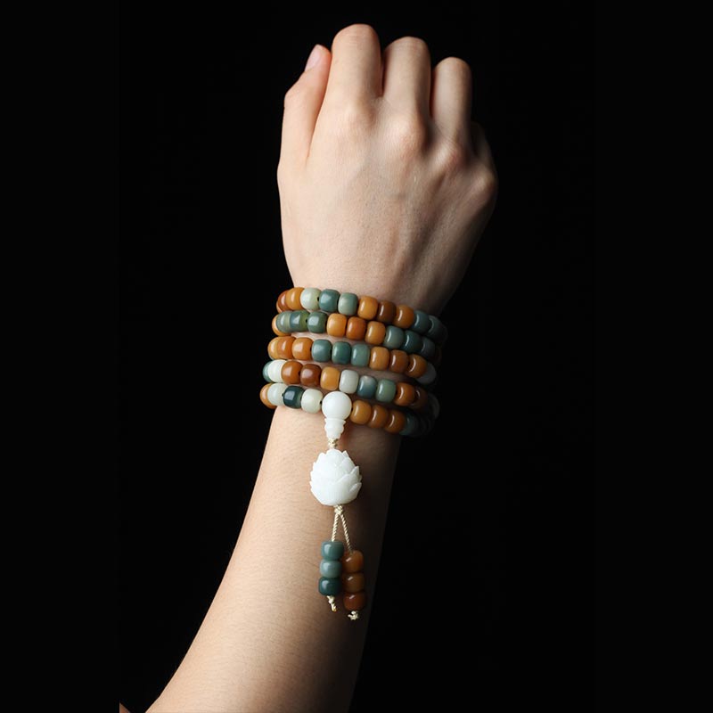 Wear FengShui Bodhi Lotus Mala Harmony Necklace Bracelet
