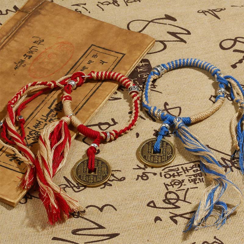 Wear FengShui Mountain Ghosts Spend Money Wealth Prosperity Handmade Braided Bracelet