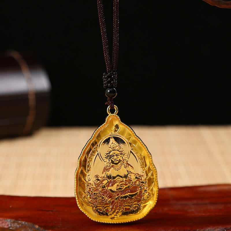 Wear FengShui Tibetan Buddha Liuli Crystal Serenity Necklace Pendant
