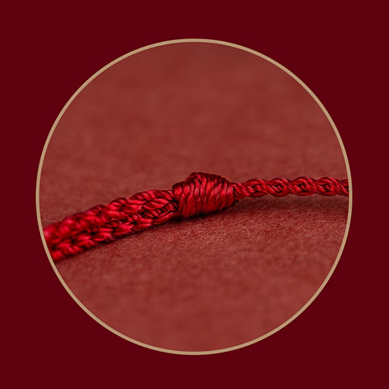 Wear FengShui 925 Sterling Silver Endless Knot Protection Luck Red String Bracelet Anklet
