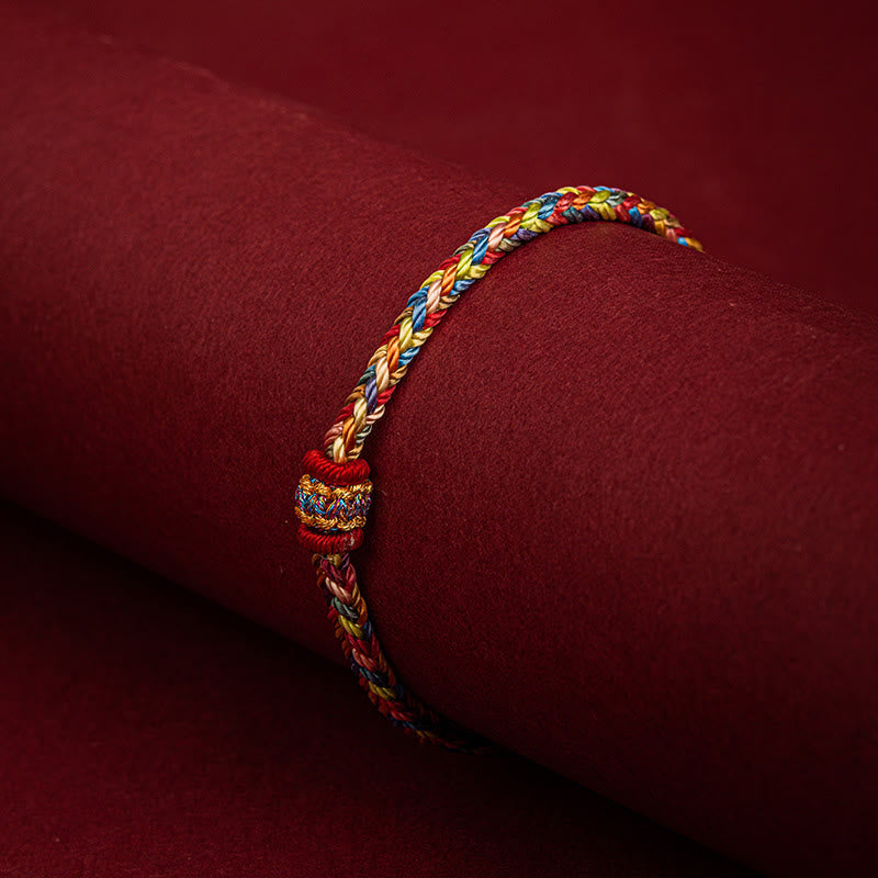 Wear FengShui Handmade Dragon Boat Festival Luck Colorful Rope Child Adult Bracelet