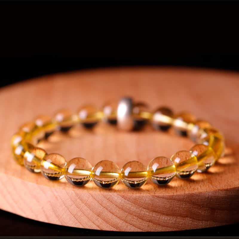 Wear FengShui 925 Sterling Silver Chinese Zodiac Natal Buddha Citrine Protection Bracelet