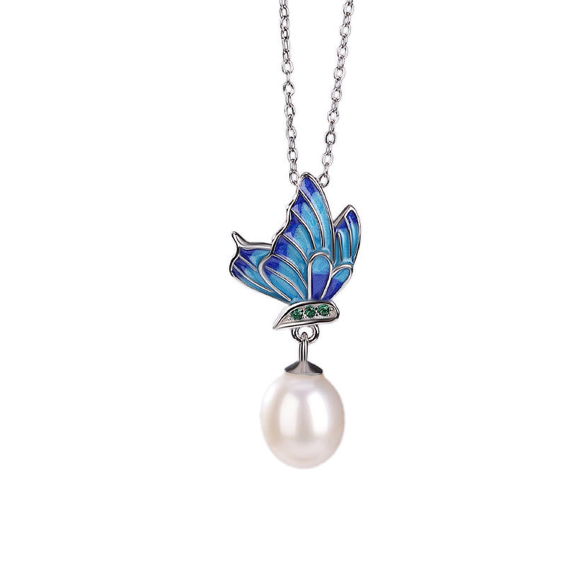Wear FengShui 925 Sterling Silver Pearl Butterfly Healing Necklace Pendant Earrings Ring