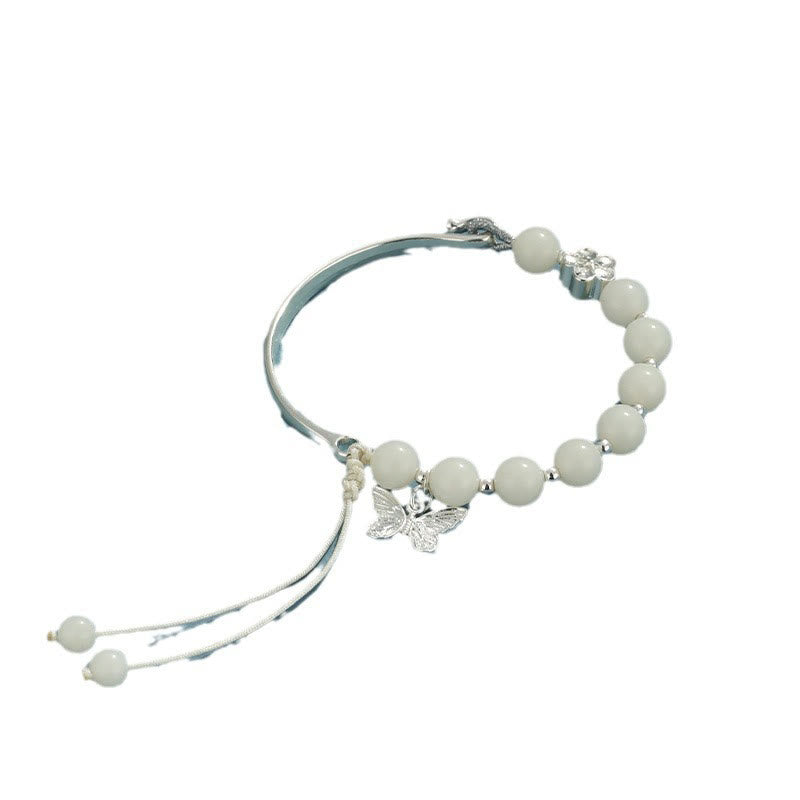 Wear FengShui Bodhi Seed Butterfly Lotus Luck Wealth Bracelet Bangle