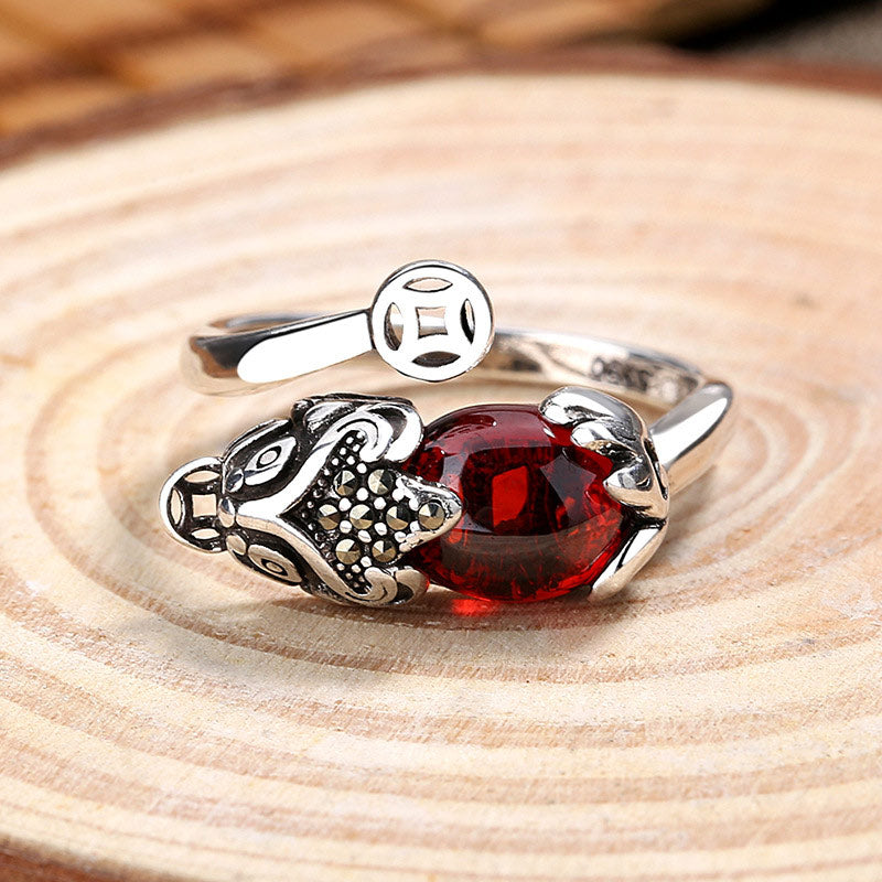 Wear FengShui FengShui Genstone PiXiu Wealth Adjustable Ring