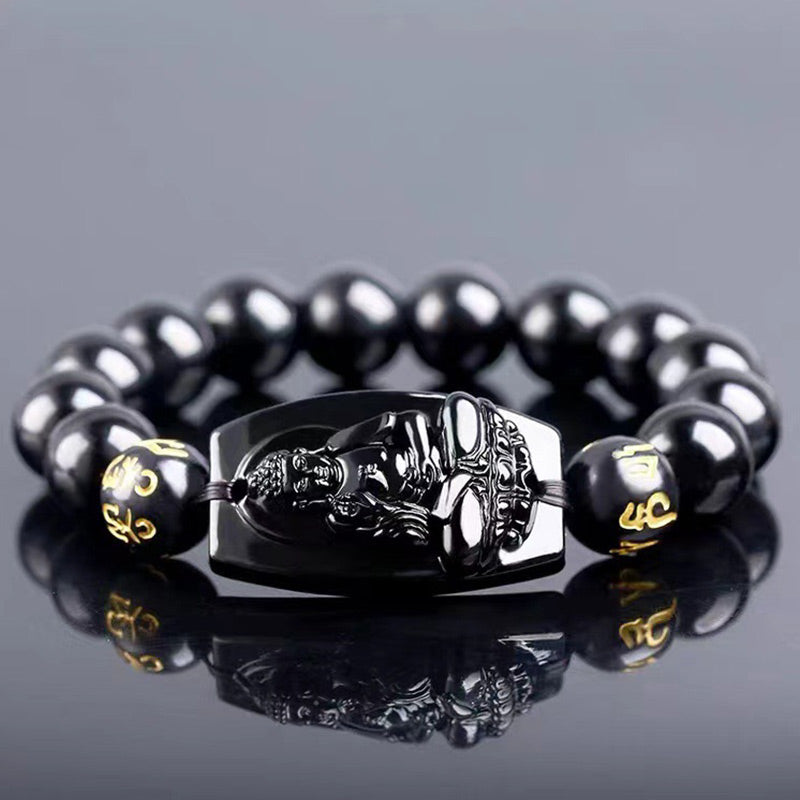 Wear FengShui Chinese Zodiac Obsidian Protection Bracelet
