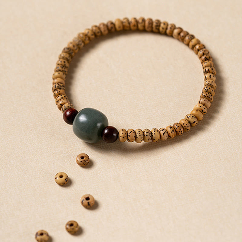 Wear FengShui Bodhi Seed Small Leaf Red Sandalwood Wisdom Bracelet