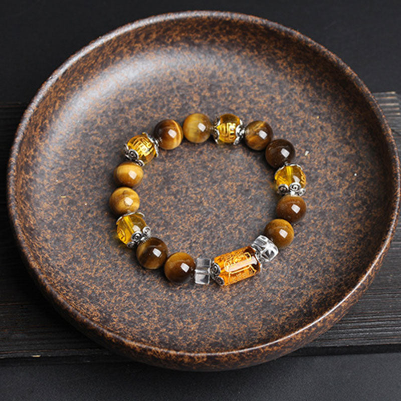 Wear FengShui Tiger Eye Bead Fortune Prosperity Bracelet