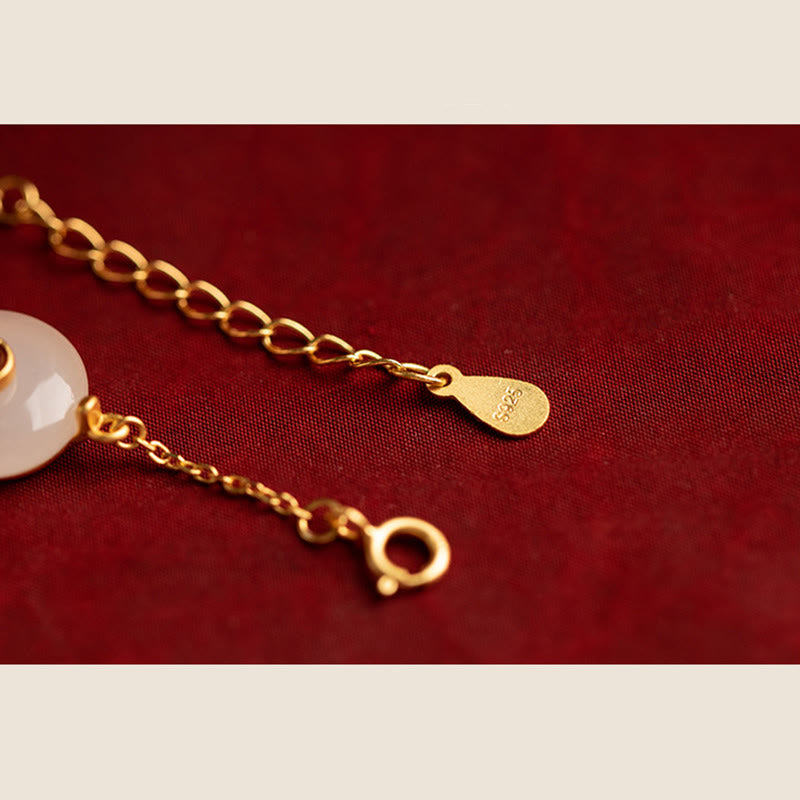 Wear FengShui Auspicious Clouds Jade Pattern Luck Bracelet
