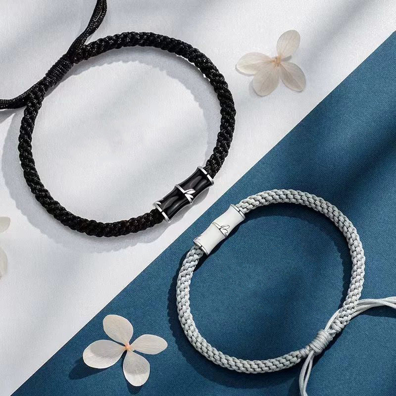 Wear FengShui Bamboo Pattern Healing Couple Rope Bracelet
