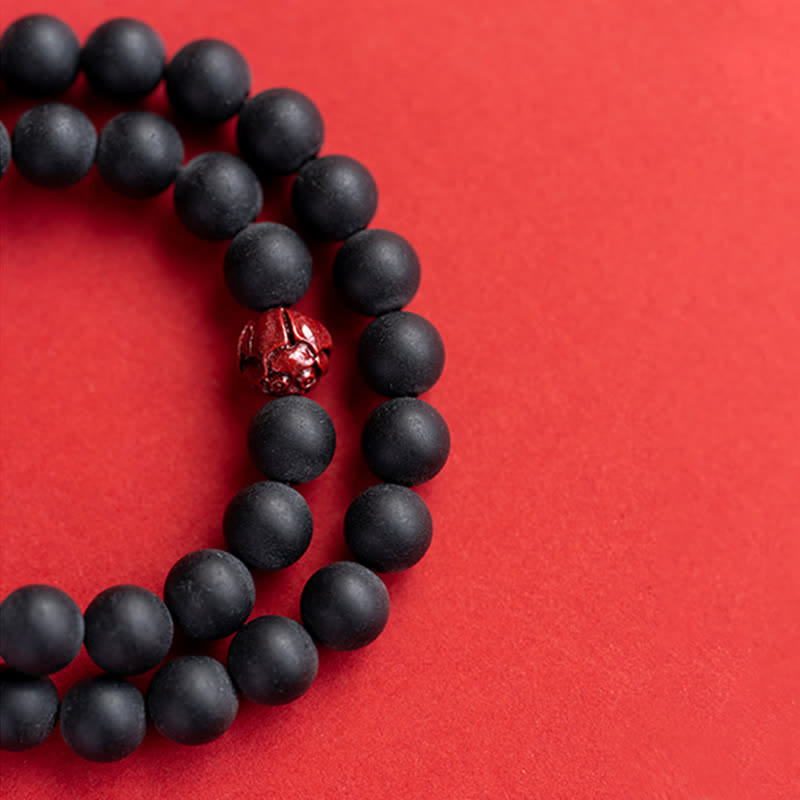 Wear FengShui Tibetan Cypress Cinnabar Lotus Healing Bracelet