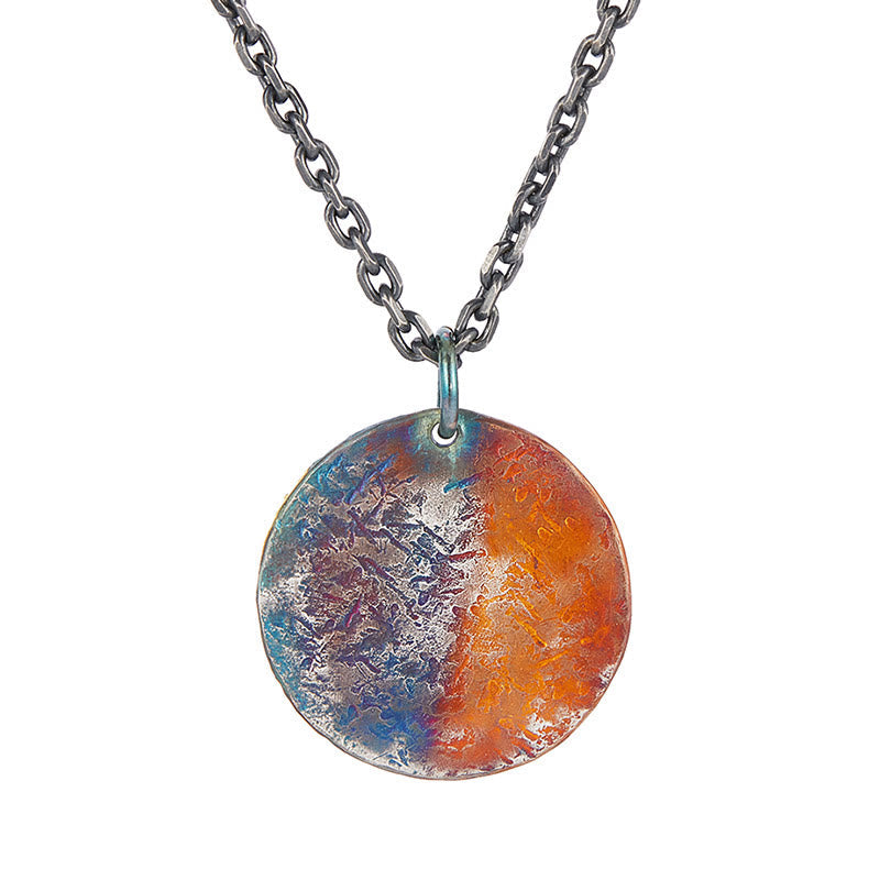 Wear FengShui 999 Sterling Silver 24K Gold Half Demon Half Buddha Compassion Necklace Pendant