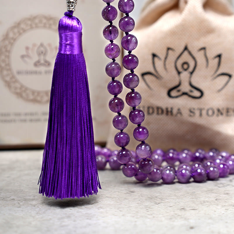 Wear FengShui Tibetan 108 Mala Beads Necklace Yoga Meditation Prayer Beads Necklace