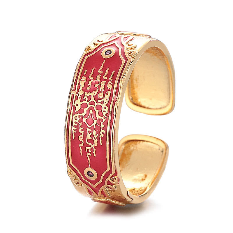 Wear FengShui Five Scriptures Copper Healing Ring
