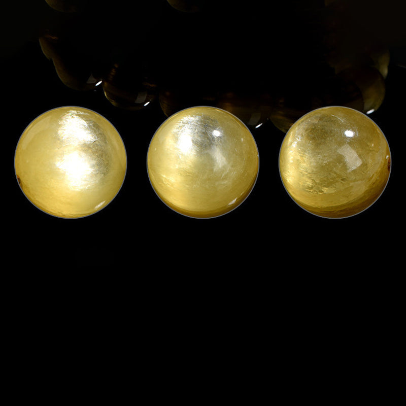 Wear FengShui Natural Golden Lepidolite Protection Prosperity Bracelet
