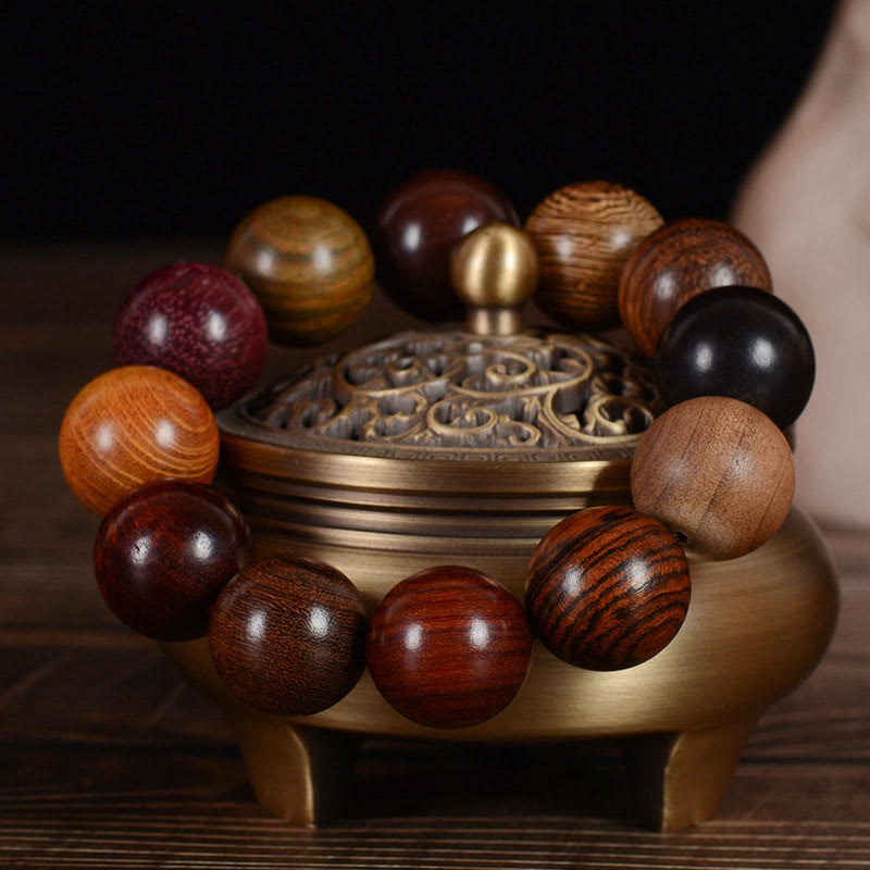 Wear FengShui Multicolored Sandalwood Protection Healing Bracelet