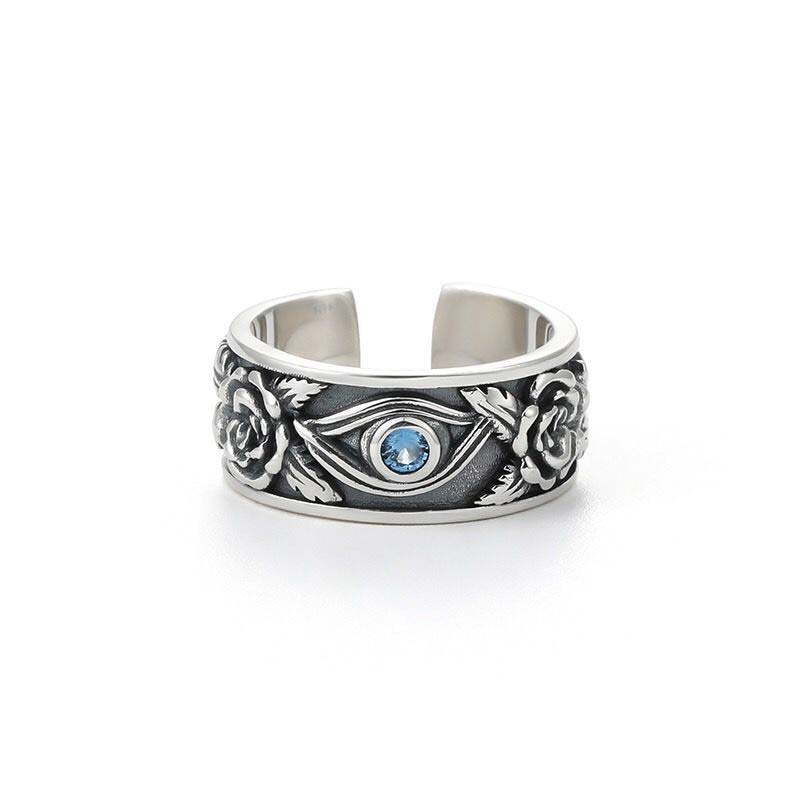 Wear FengShui Eye Of Horus Crystal Protection Adjustable Ring