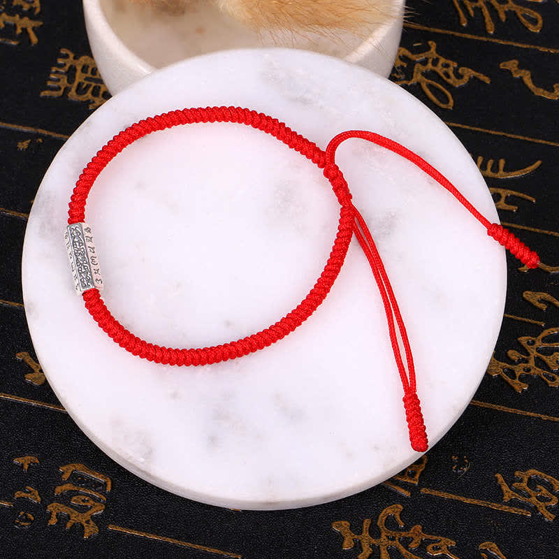 Wear FengShui Om Mani Padme Hum Luck Protection Red String Bracelet