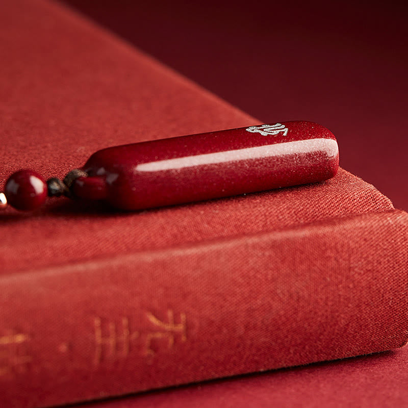 Wear FengShui Chinese Zodiac Natal Buddha Cinnabar Amulet Protection String Necklace Pendant