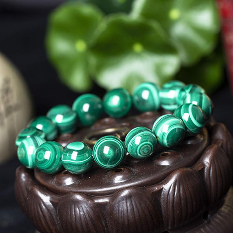 Wear FengShui Natural Malachite Protection Calmness Bracelet