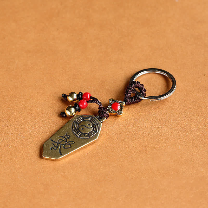 Wear FengShui Feng Shui Bagua Yin Yang Balance Peace Keychain
