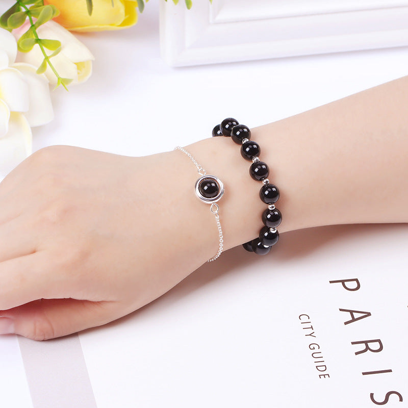 Wear FengShui Sun Stone Strawberry Quartz Crystal Positive Bracelet